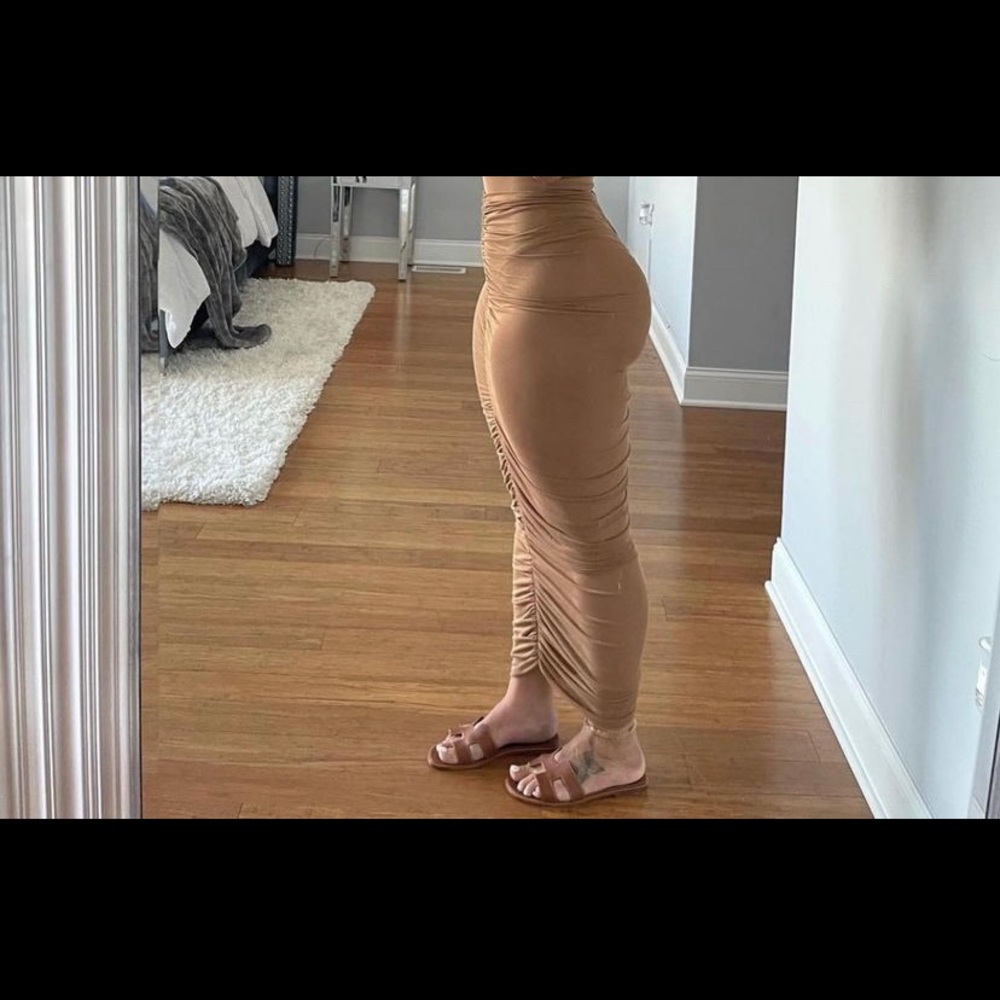 Maxi skirt - Dark Nude